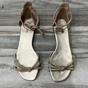 Brazilian Glitter Ankle Strap Wedding Sandals Size 9